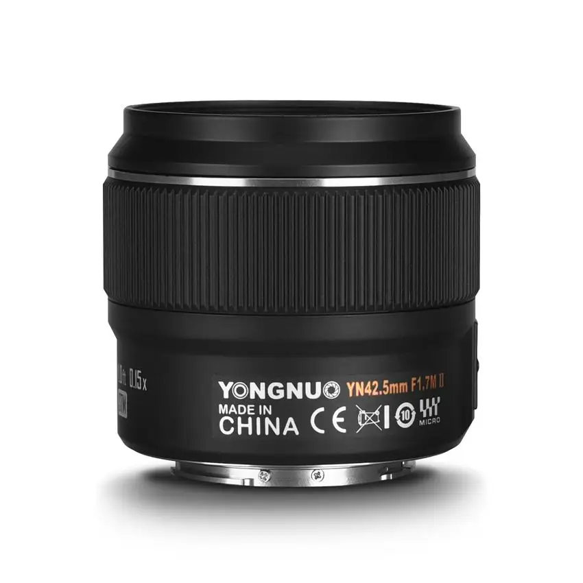 YONGNUO YN42.5mm F1.7M II kamera lensi 42.5mm F1.7 Lens için Olympus M4/3 dağı aynasız kamera otomatik odaklama