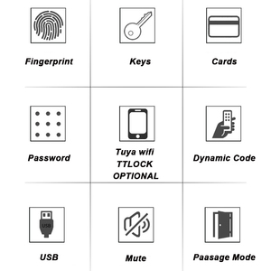 Tuya Smart Wifi Lock o Blue-tooth TTLOCK Smart Home camera da letto serratura con chiavi serratura di sicurezza per impronte digitali