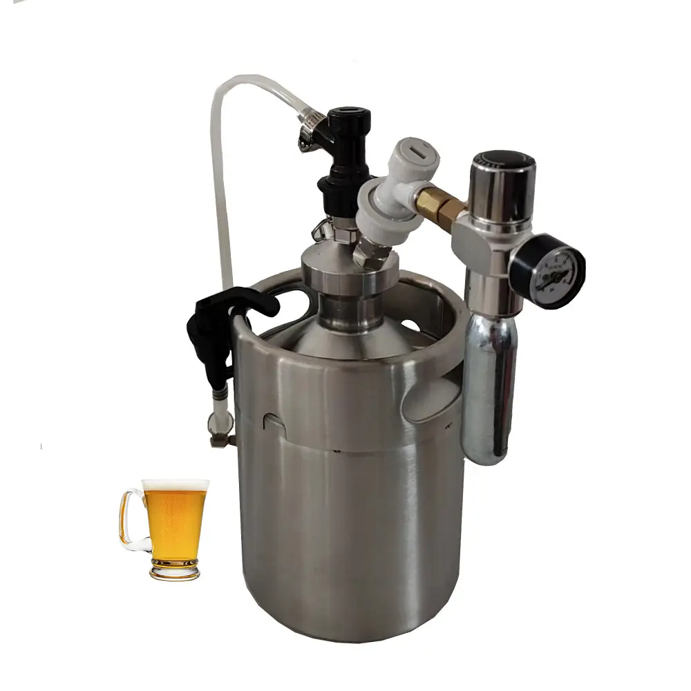 Hochwertige Edelstahl-Bierpumpe Kunststoff Rohrhahn-Kran Bier-Dispenser-Kegel 4L