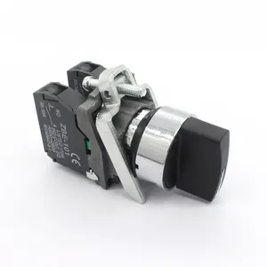 ManHua XB4-BD53 220V maniglia elettrica Standard 3 posizioni Stay Put selettore interruttore a pulsante ritorno a molla - Product Image 3