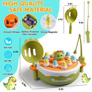 Ept 4 trong 1 khủng long <span class=keywords><strong>Pop</strong></span> Up trò chơi Hội Đồng Quản trị trẻ em điện tử âm nhạc nảy bàn xoay trò chơi câu cá - Product Image 2