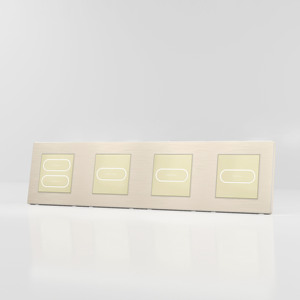Interruttore luce a pulsante rettangolare a parete moderna con presa USB - Product Image 4