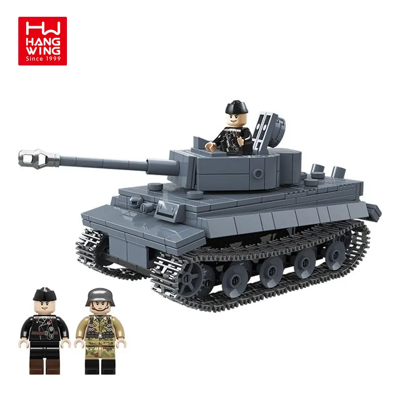HW TOYS 503 piezas tanque de la Segunda Guerra Mundial pistolas de juguete y armas ejército Tigre 1 WW2 tanques mundiales alemanes con 2 figuras