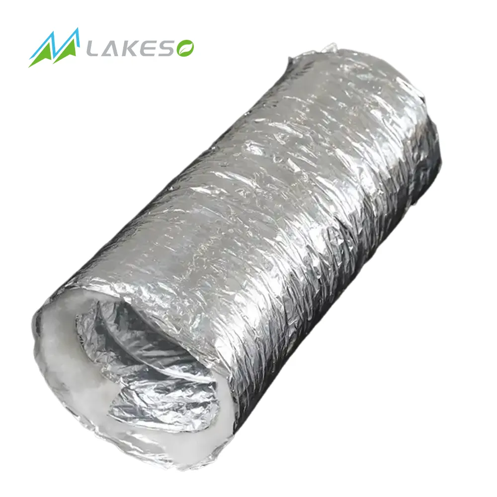 Lakeso Hochwertige isolierte flexible Glaswolle-Rolldecke mit Aluminiumfolie für Belüftung