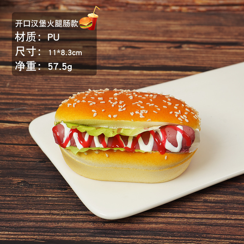 5 Hamburger à bouche ouverte façon saucisse au jambon