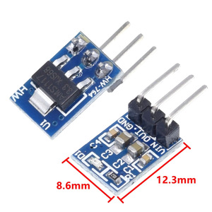 Módulo de alimentación de 3 pines, placa de alimentación LDO 800ma AMS1117, módulo de alimentación de 1/2 ", 1/2" - Product Image 1