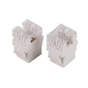 原始设备制造商以太网白色RJ45 180度UTP短体6号8P8C网络梯形插孔6号 - Product Image 2