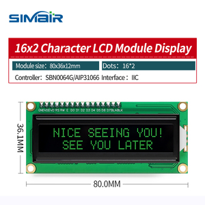 Modulo Display LCD 1602, 1602 LCD monocromatico con interfaccia seriale, scheda adattatore saldabile