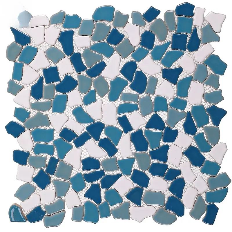 factory 300x300 ceramic mosaic tile high quality mixed color wall tiles for garden courtyard pool park floor decor