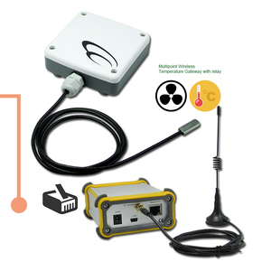 Registrador de datos de temperatura remoto Salida Controlador de relé de alarma de temperatura sensor de temperatura Sistema de adquisición de datos - Product Image 1