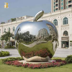 Vườn trang trí tùy chỉnh kim loại nghệ thuật điêu khắc lớn bằng thép không gỉ <span class=keywords><strong>APPLE</strong></span> tượng để bán - Product Image 5