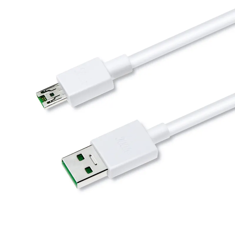 China brand 2m 4A PVC micro V8 usb cable for smart android device for OPPO Vivo support VOOC super charging protocol