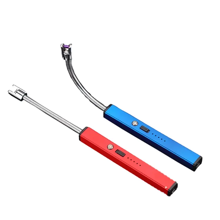 Encendedor usb de llama de arco único, mechero de vela de tubo de pliabilidad, cuerpo de metal, encendedor de arco usb