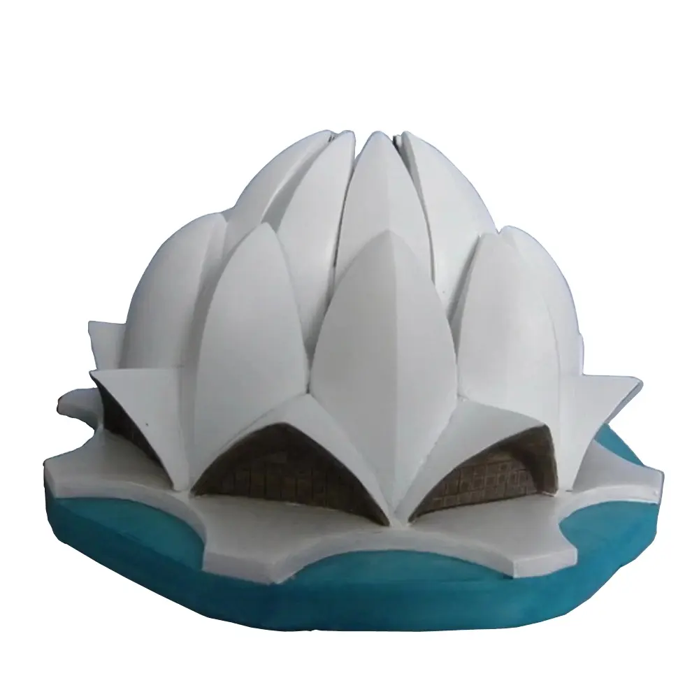 Diseño personalizado India resina Lotus templo modelo de construcción
