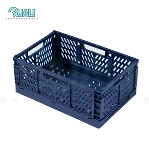 Quali <span class=keywords><strong>40</strong></span> Lít Lưới Nhựa Có Thể Gập Lại Thùng Stackable Di Chuyển Hộp Lưu Trữ Thùng Trái Cây - Product Image 3