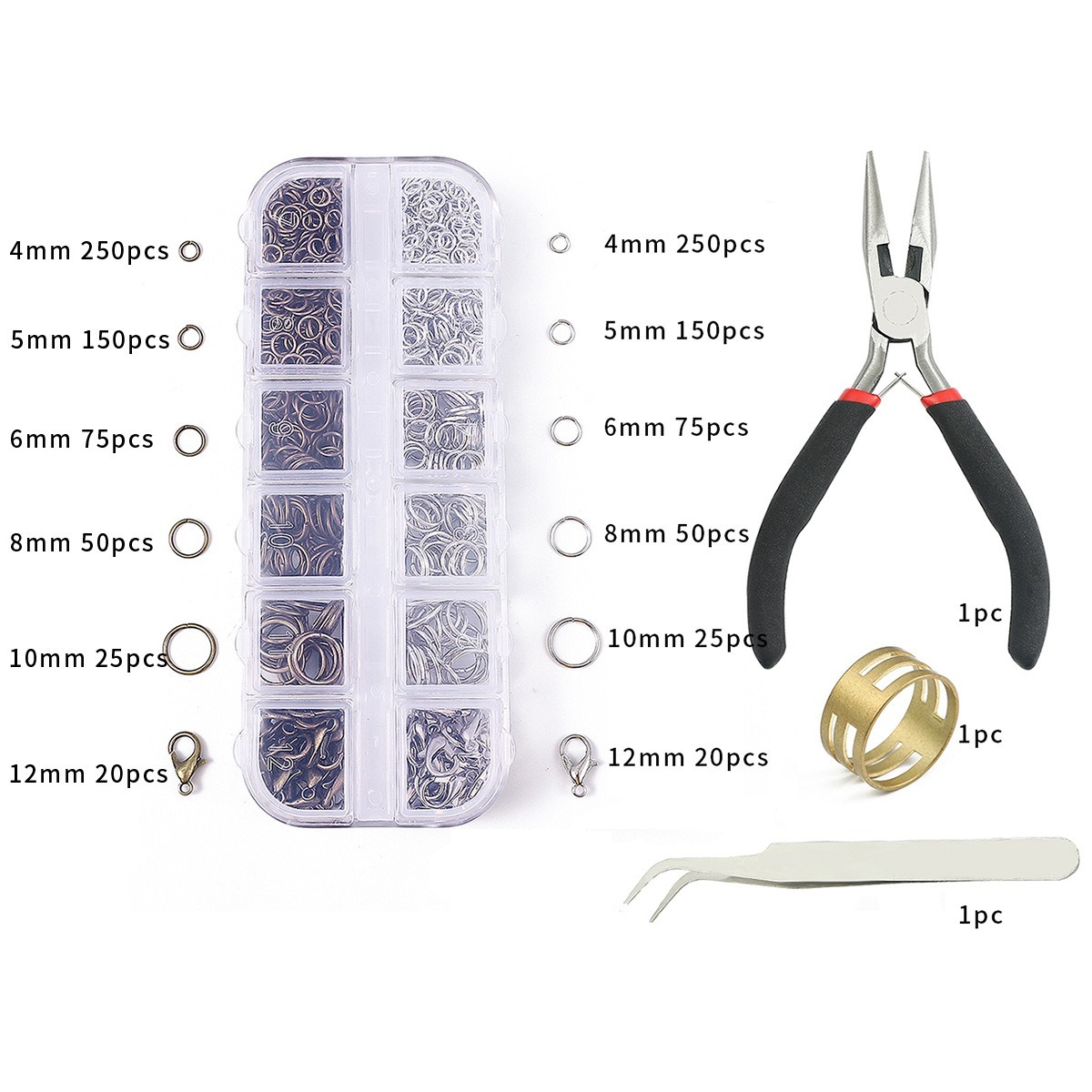 Conjunto combinado blanco K+ color bronce