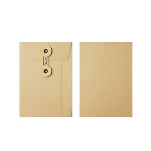 高品质环保定制棕色牛皮纸信封，带纽扣和绳子 - Product Image 2