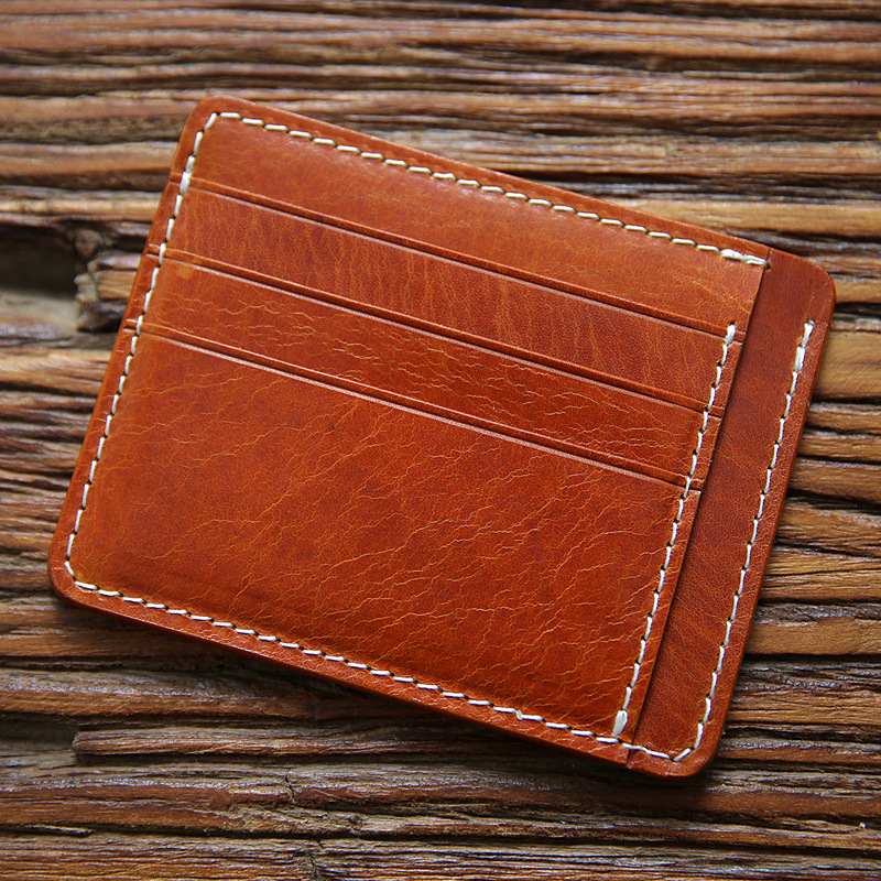 Cuir tanné végétal brun rouge-harley