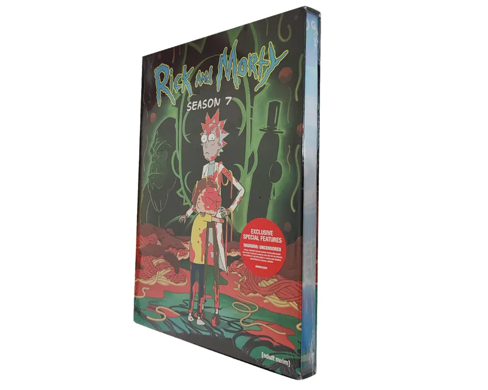 DDP envío gratis fabricante DVD CONJUNTOS EN CAJA PELÍCULAS Programa de televisión Película Disco Duplicación Fábrica de impresión Rick y Morty Temporada 7 2DVD