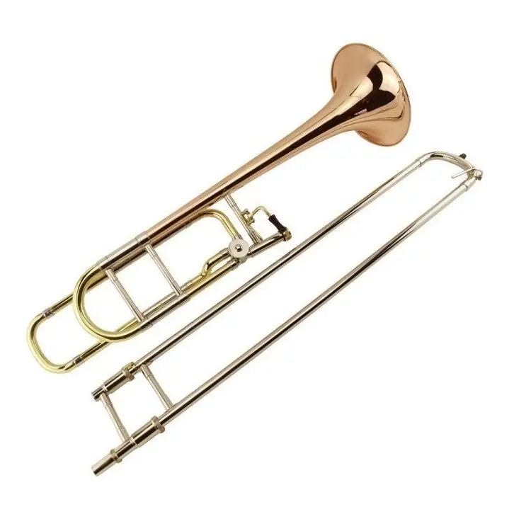 Trombone tenore modulato professionale Bb/F in ottone giallo