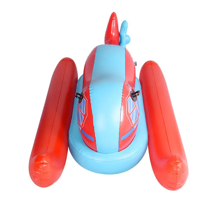 Custom swimming pool floats toys for children red plane beach floats inflatable ride on pool floatie