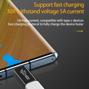 USB 3.1 TYPE-C公对母音视频全功能适配器10gbps数据传输5A快速充电公对公适配器 - Product Image 5