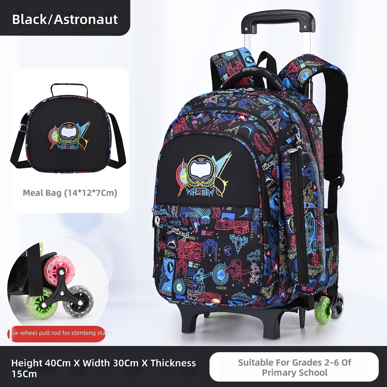 Black astronaut-without pull handle