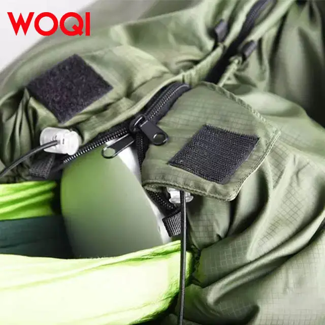 Woqi đa chức năng vịt xuống đầy Võng Túi ngủ cho sự ấm áp, trọng lượng nhẹ và có thể điều chỉnh cắm trại Túi ngủ