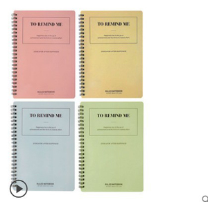 Cuaderno de bobina de color A5 Bloc de notas 60 páginas Cuadernos para estudiantes Libro de ejercicios Suministros de oficina