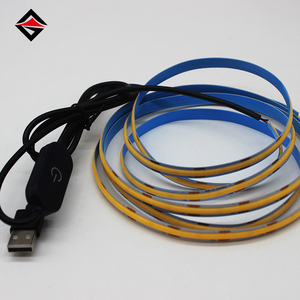 מחיר המפעל 320 לידים/m 5v cob 3000k הוביל אור רצועת עם עצימות מגע usb