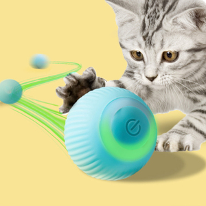 Balle de jouet pour chat à roulement automatique intelligente mignonne et attrayante pour animaux de compagnie, rechargeable par USB, jouet électrique pour chat, jouets pour chat - Product Image 1