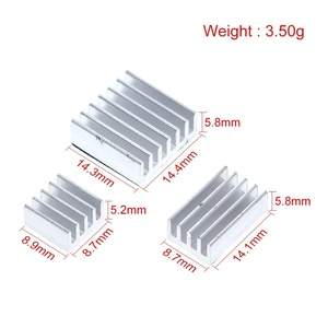 For <strong>Raspberry</strong> <strong>Pi</strong> 4 Heat Sink 3pcs <strong>Raspberry</strong> <strong>Pi</strong> 4B Aluminum Heatsink Radiator Cooling Kit Cooler for <strong>Raspberry</strong> <strong>Pi</strong> 4 Model B - Product Image 4