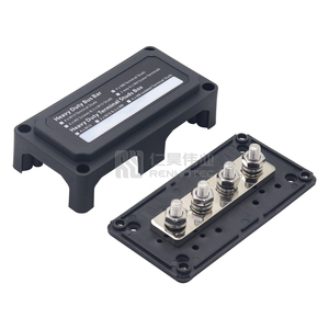 Ağır 300A 48V otobüs çubuğu güç dağıtım bloğu zemin bara kutusu 4 * M10 (3/8 ") Terminal çıtçıt modülü tasarımı - Product Image 1