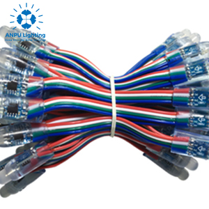 Professional Manufacture WS2811programmable 12mm RGB Full Color <strong>LED</strong> Module Light <strong>LED</strong> Pixel String DC5V Input 50pcs/string IP68 - Product Image 1