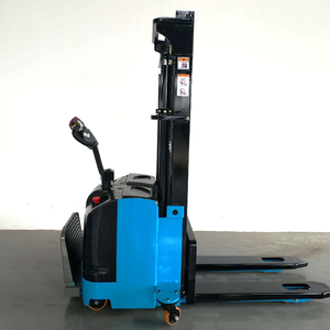 新しい1トン電気パレットスタッカー<span class=keywords><strong>3m</strong></span> 3.5mリフティング高さバッテリー駆動フォークリフト倉庫用小売1500kg 2000kg容量