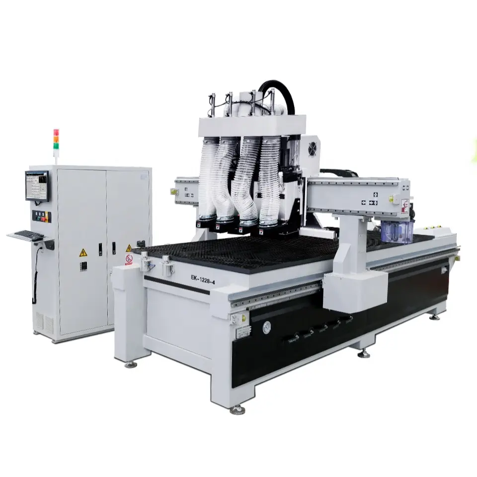 Otomatik takım değiştirici cnc ahşap kapı mutfak dolabı için atc cnc router ile freze makinesi fiyat çift testere bıçağı