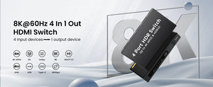 SYONG 8K HDMI 2,1 Switch 4 en 1 Out, Switch HDMI de 4 puertos con control remoto, 4K @ 120Hz HDMI Switcher Selector 4x1 switch HDMI - Product Image 6