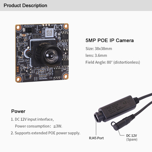 5MP <strong>3.6mm</strong> 80degree Distortionless POE Webcam Imx335 Sensor H.265AI/H.265+ 0.0001Lux Mini <strong>IP</strong> <strong>Camera</strong> Module - Product Image 3