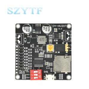 DY-HV20T HV20T 12V/<strong>24V</strong> Power Supply10W/20W Voice Playback Module Supporting Micro SD Card MP3 Music Player for <strong>Arduino</strong> - Product Image 3
