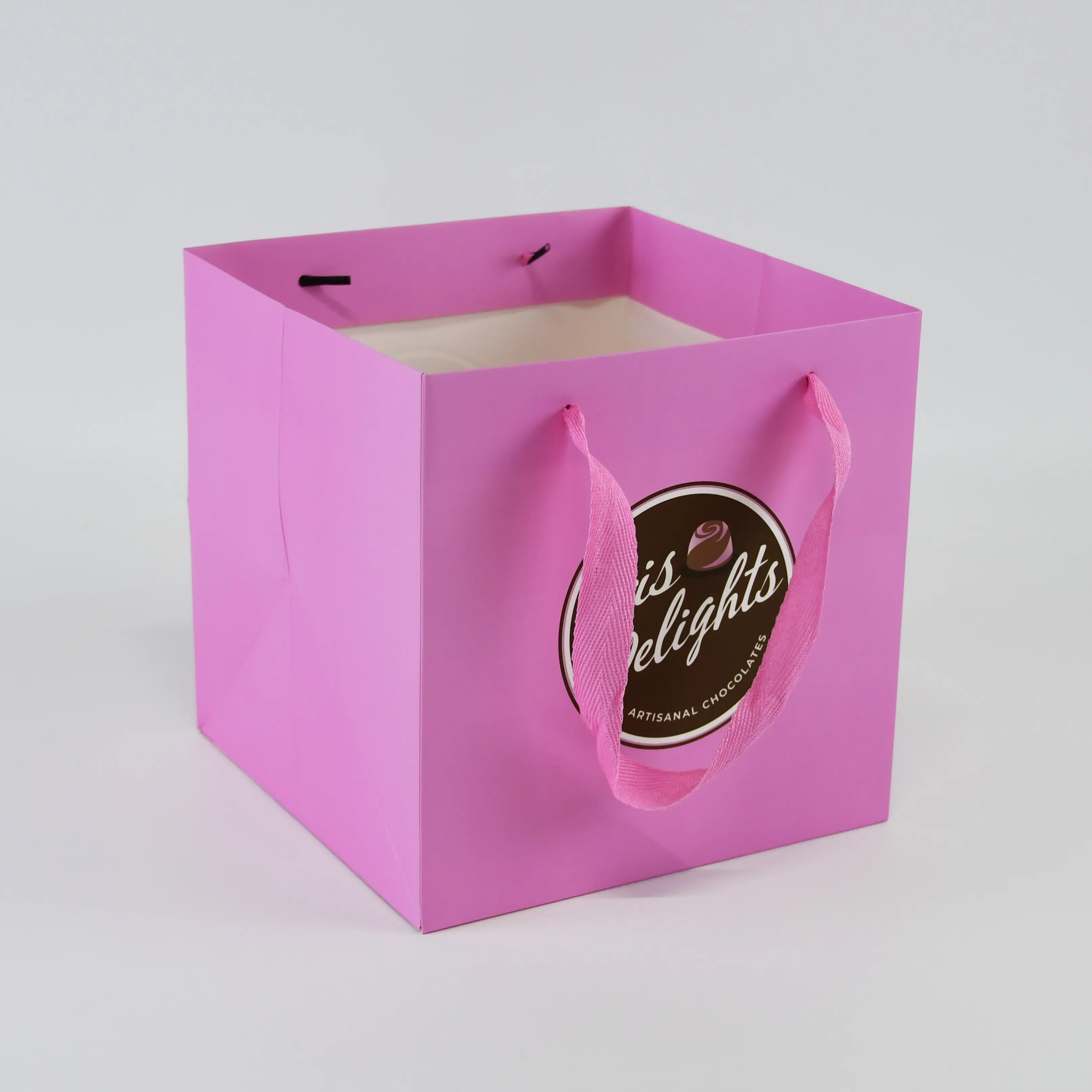 Роскошный бренд на заказ логотип обуви бутик розовая упаковка Подарочная бумажная сумка для покупок для одежды