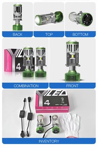 A80โปรเจคเตอร์หลอดไฟ LED H4ลำแสงคู่80W, หลอดไฟโปรเจคเตอร์ขนาดเล็ก1.8นิ้ว Bi LED เลเซอร์โปรเจคเตอร์เลนส์สูงต่ำ - Product Image 2