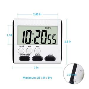 Quadratischer LCD-Digital bildschirm Küchen timer Digitales Kochen Countdown Countdown Alarm Schlaf Stoppuhr Uhr Funktion Temperi zador - Product Image 2