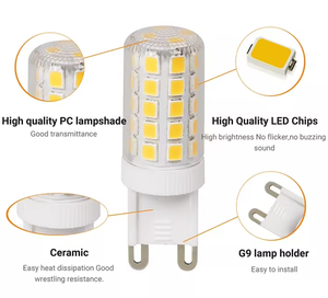 หลอดไฟ LED G9ฐานสองขา3.5W T4 LED สำหรับโคมไฟระย้าคริสตัลฐาน G9 400LM ลำแสง360องศาสำหรับไฟบ้านหรี่แสงไม่ได้ - Product Image 3