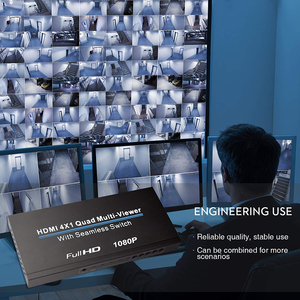 フルHD 1080P 4X1 HDMIクワッドマルチビューアスイッチャーシームレススイッチTV & コンピュータ4 ~ 1スプリッター & コンバータ用 - Product Image 6
