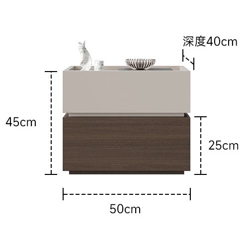 Building block style a-milk tea-colored walnut grain