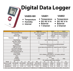 VA602 Multifunction <strong>Data</strong> <strong>Logger</strong> Dual Input AC DC Voltage Current Temperature Smart Two Channel <strong>Data</strong> <strong>Recorder</strong> - Product Image 4