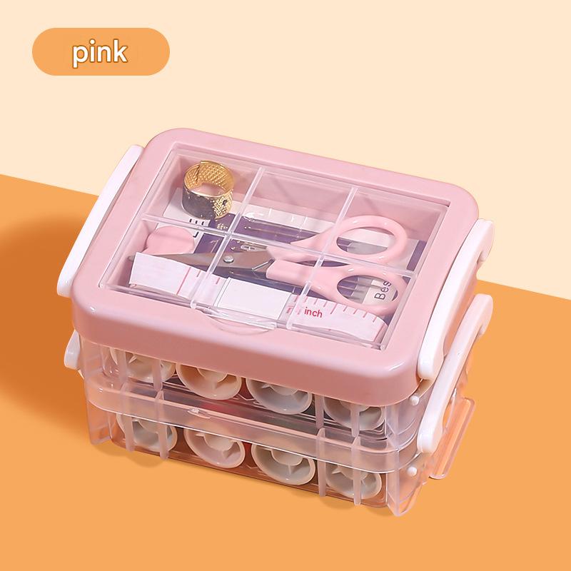 Pink Three Layer Sewing Kit 30 Piece Set