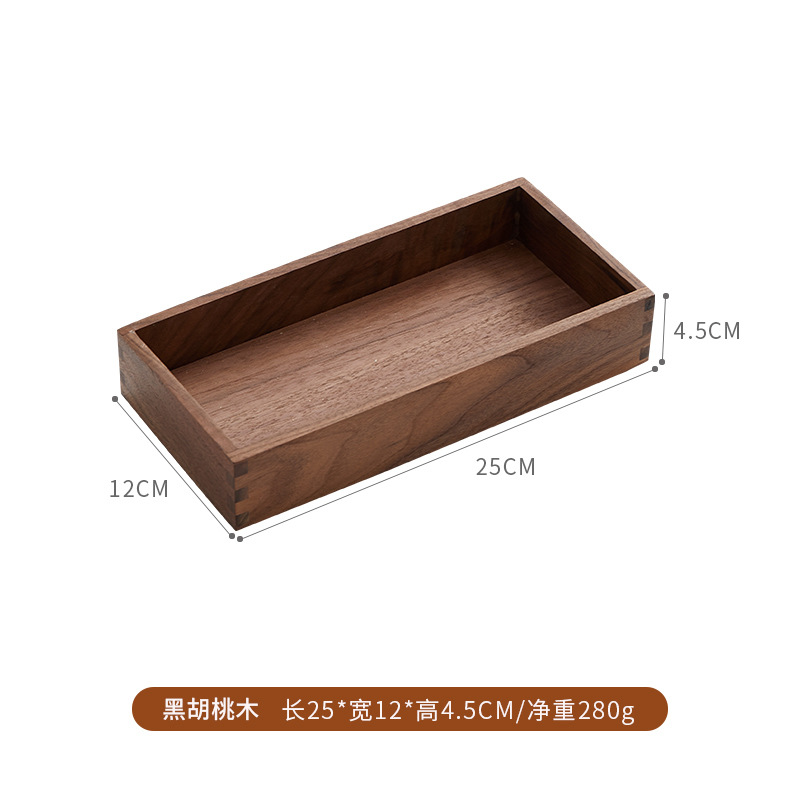 Rectangular black walnut wood (25*12*4.5cm)
