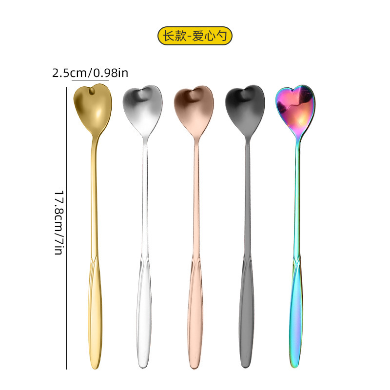 Colorful - heart-shaped (long style)