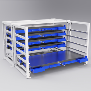 Estructura estable Cajón de operación automatizada Estante de almacenamiento de placa de metal Sistema de estantería en voladizo de servicio pesado - Product Image 2